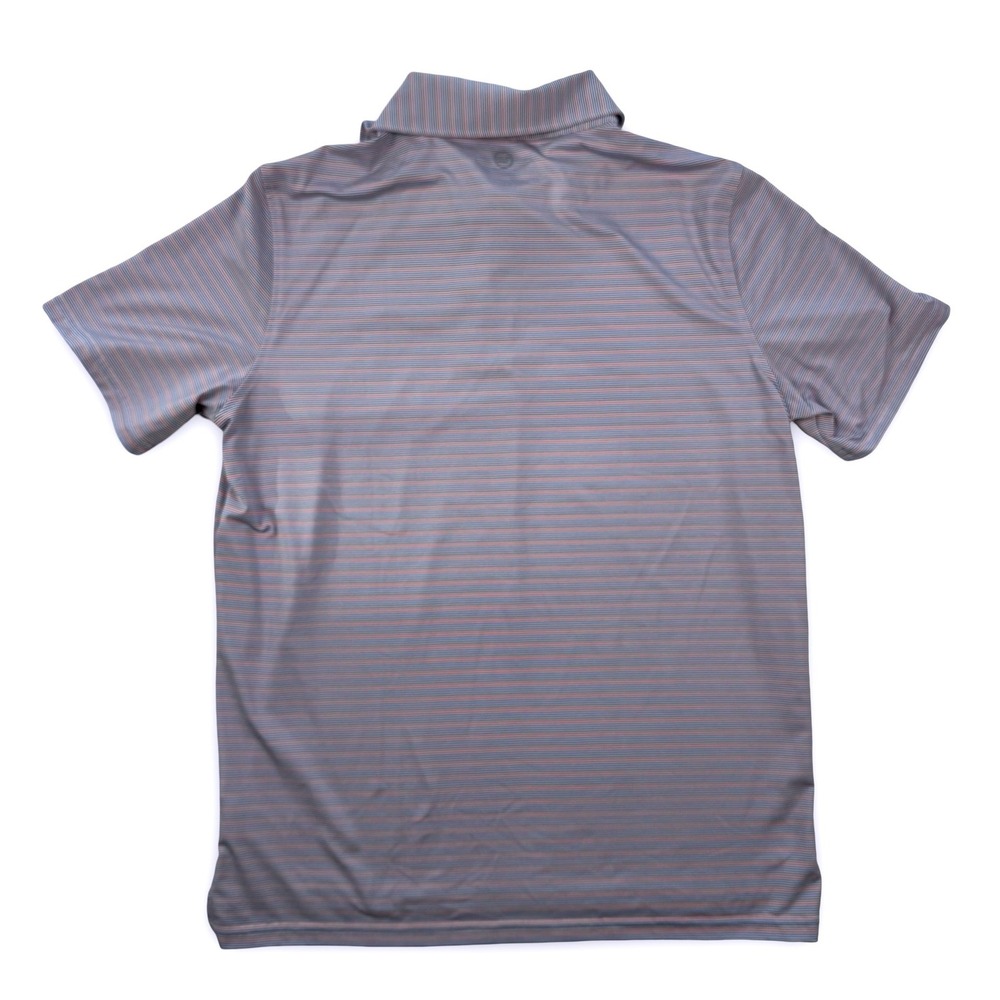 Vineyard Vines Sankaty Polo Shirt Boys XL Blue Red Grey Stripe Performance - Picture 6 of 7